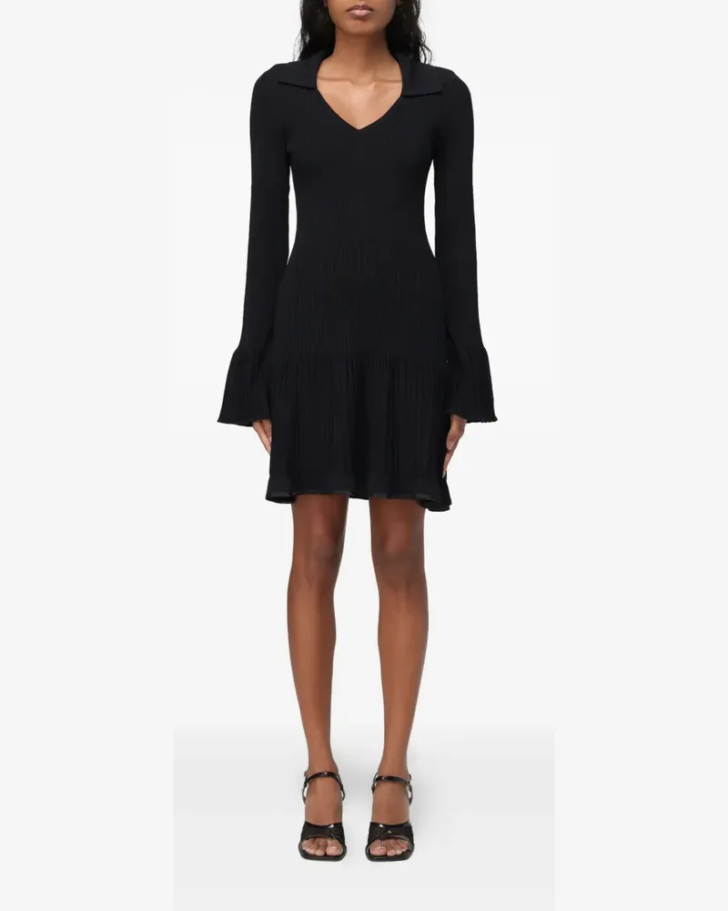 Liu Jo Kleid mit V-Ausschnitt - Schwarz Schwarz