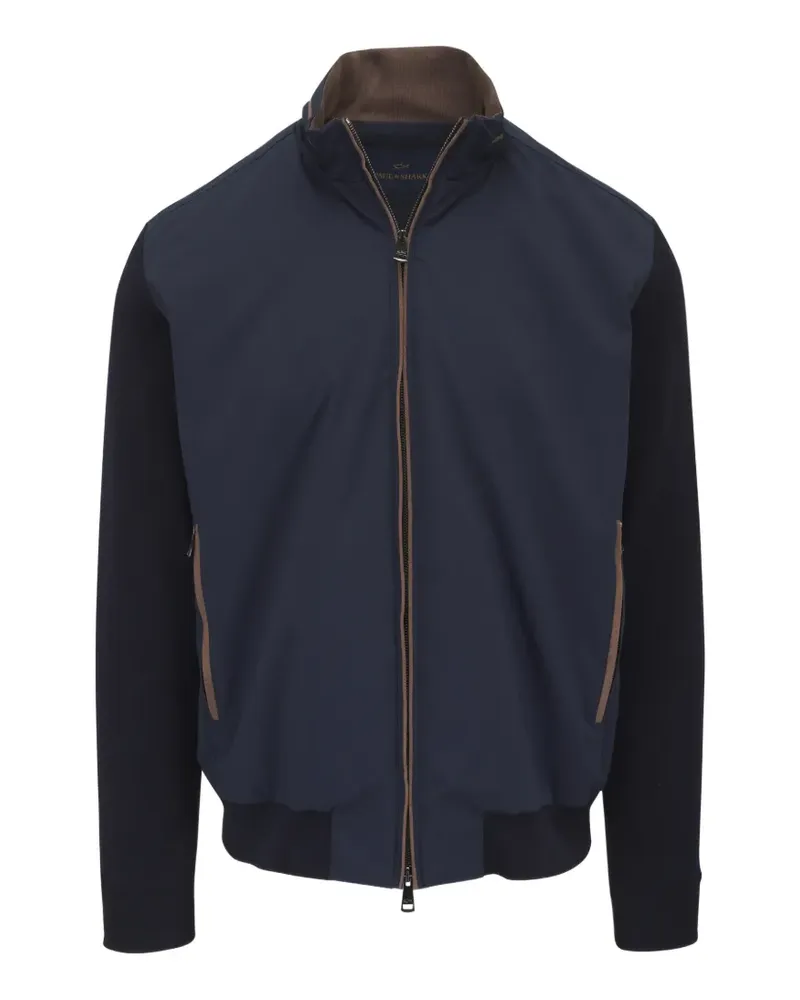 Paul & Shark panelled zip-up jacket - Blau Blau