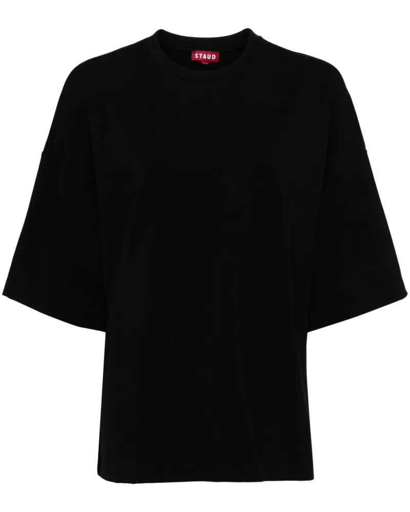 STAUD T-Shirt mit geradem Schnitt - Schwarz Schwarz