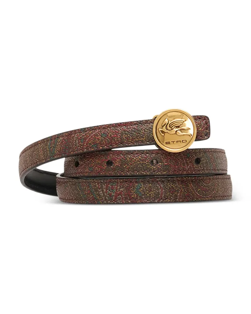 Etro Runder Gürtel mit Paisleymuster - Braun Braun
