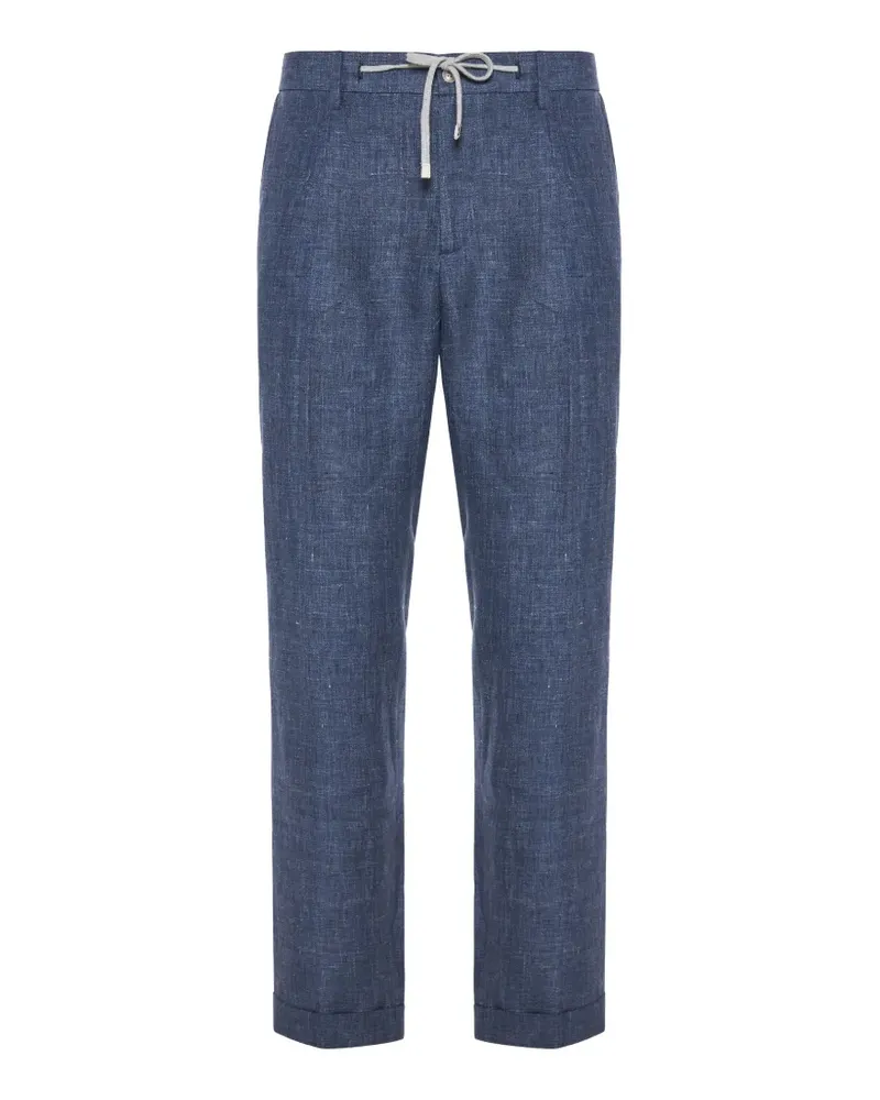 BARBA drawstring-fastening trousers - Blau Blau
