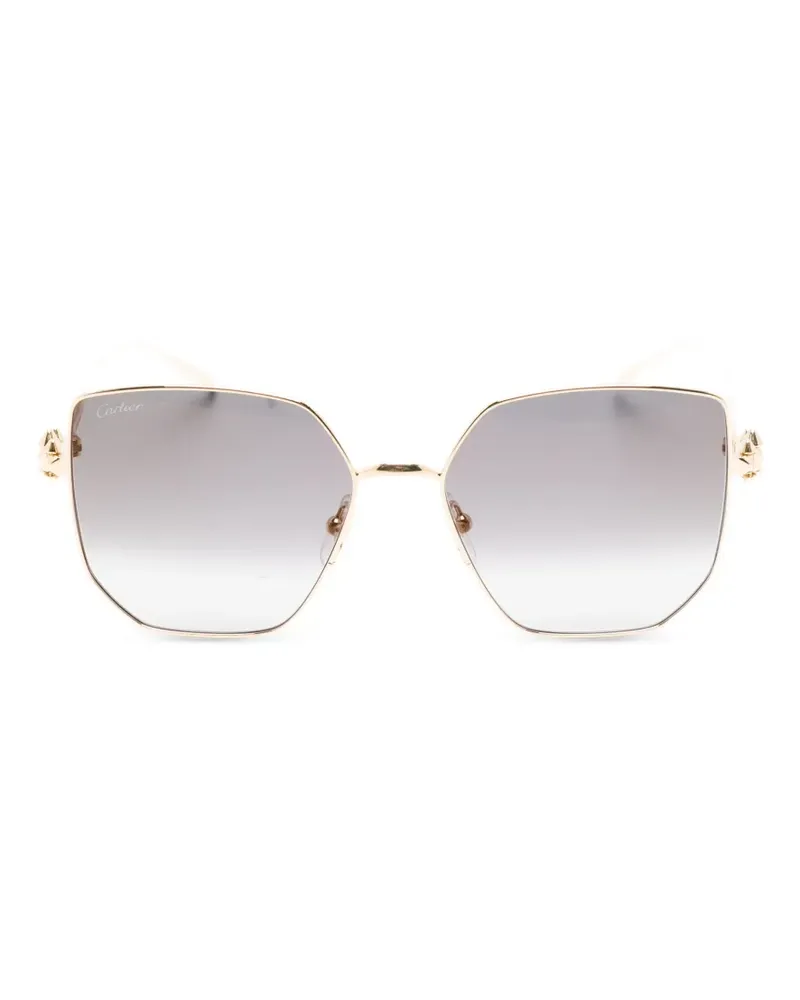 Cartier Sonnenbrille mit eckigem Gestell - Gold Gold