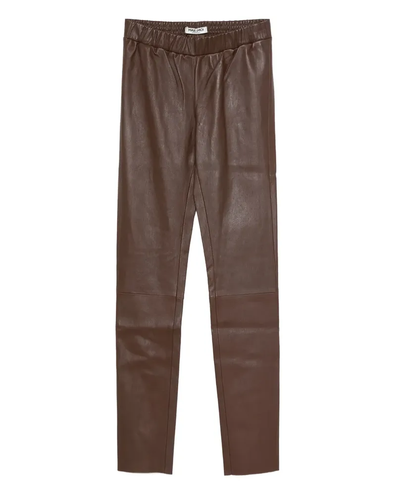 MAX&MOI Leggings aus Leder - Braun Braun