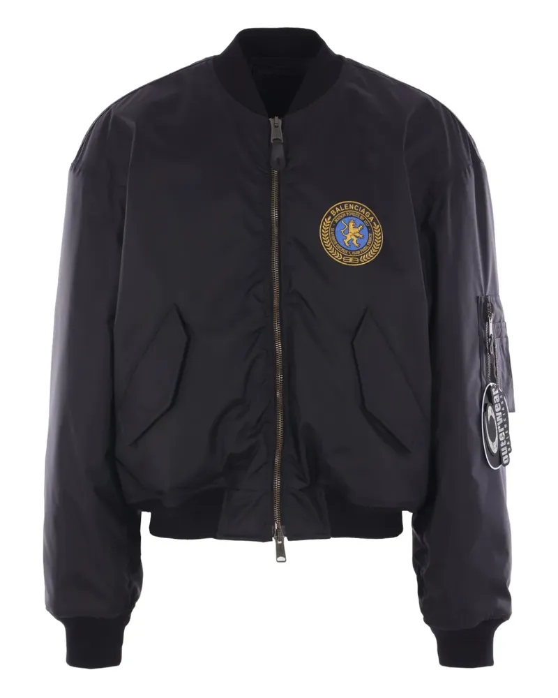 Balenciaga Gefütterte Bomberjacke - Schwarz Schwarz