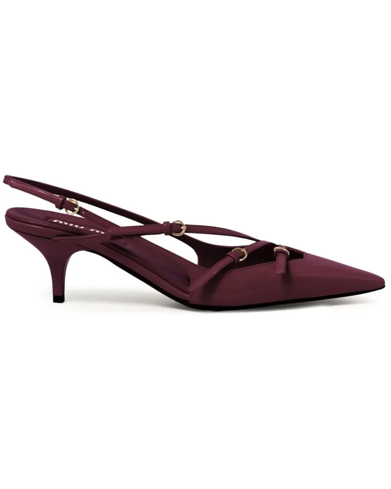 Miu Miu Pumps mit Schnalle Rot