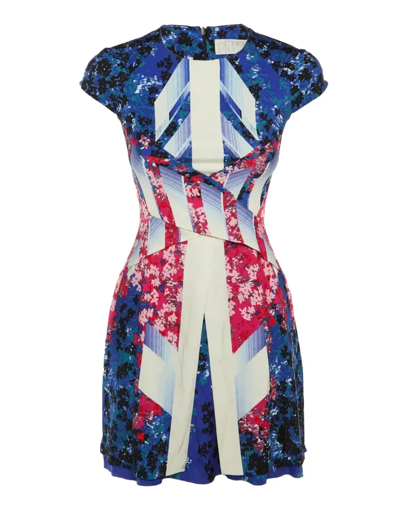 Peter Pilotto Mira Minikleid mit abstraktem Print - Blau Blau