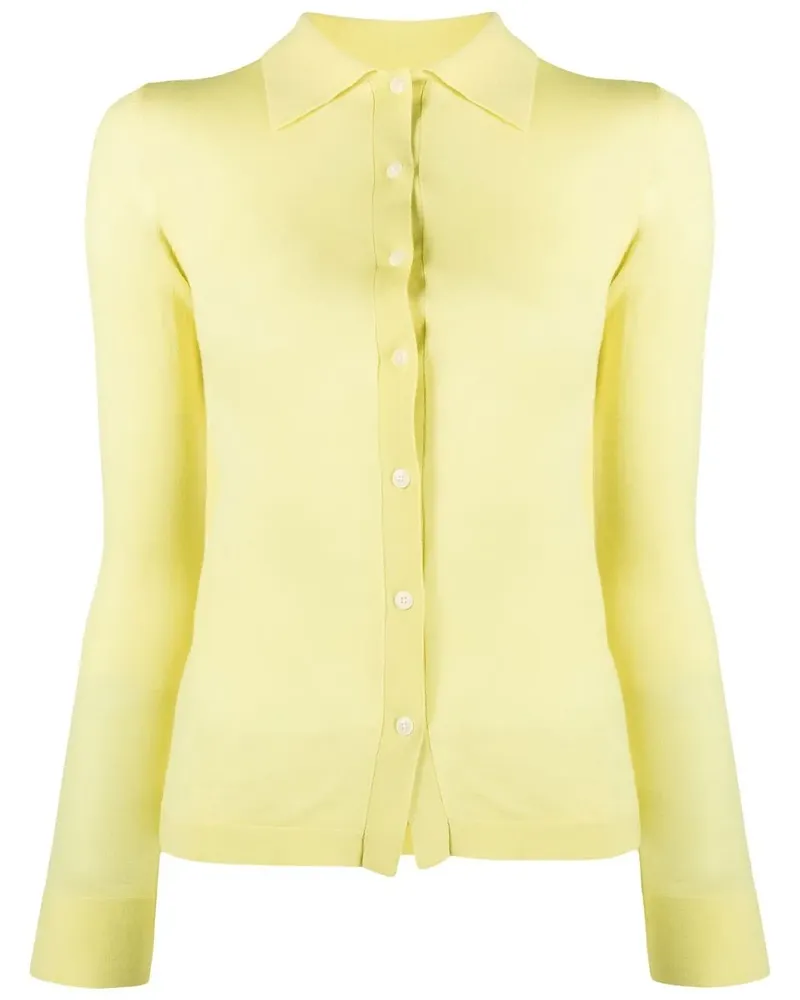 Nanushka Fein gestricktes Poloshirt - Gelb Gelb