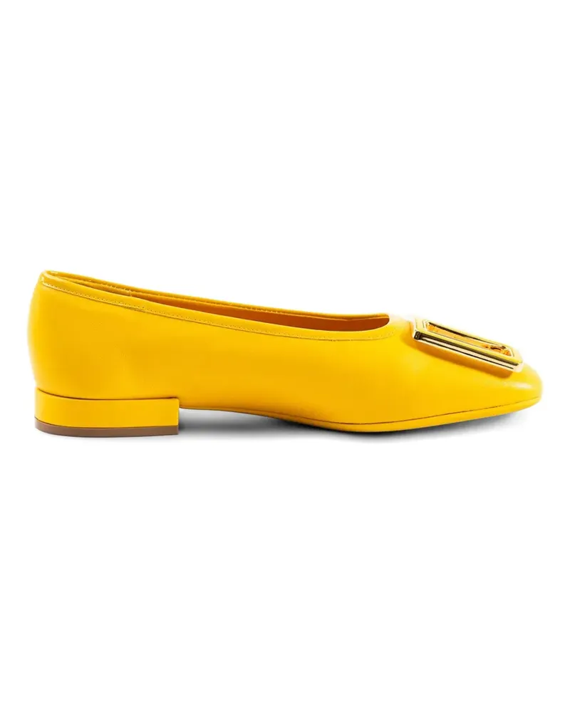 Ferragamo Myrna Ballerinas mit eckiger Spitze - Gelb Gelb