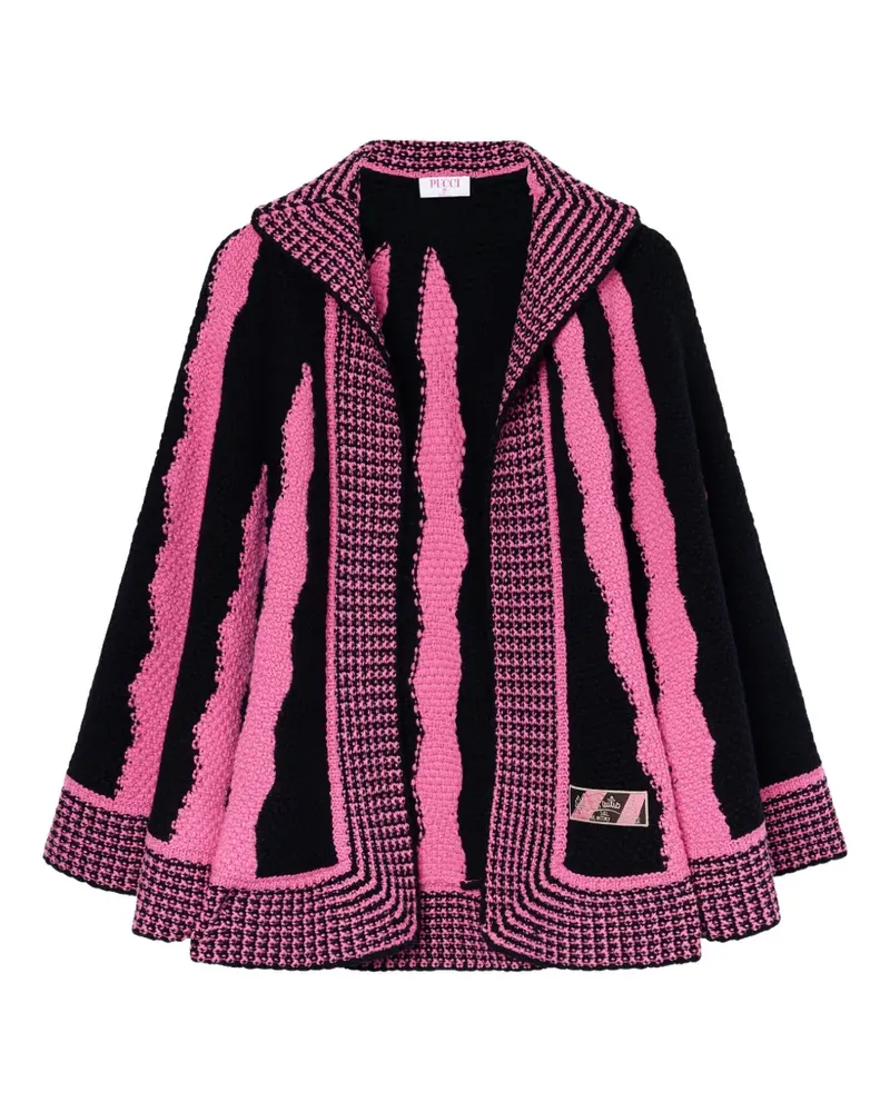 Emilio Pucci Cape mit Fiamme-Print - Schwarz Schwarz