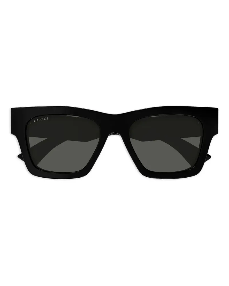 Gucci Sonnenbrille mit eckigem Gestell - Schwarz Schwarz