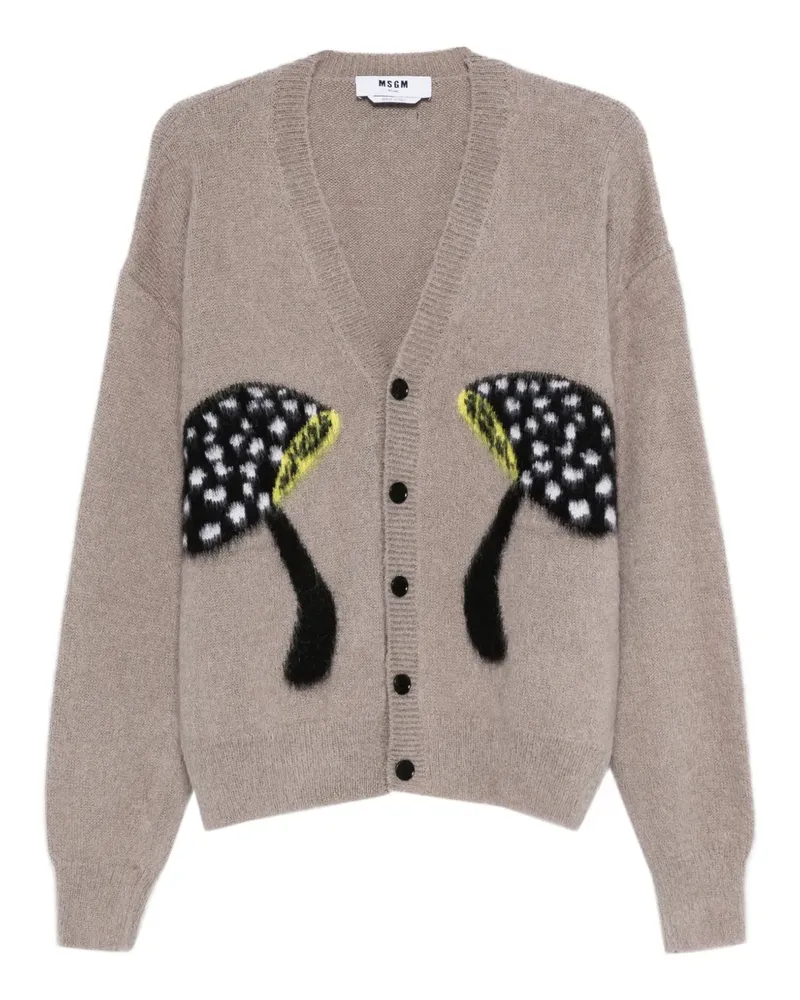 MSGM Cardigan mit Pilzen - Nude Nude