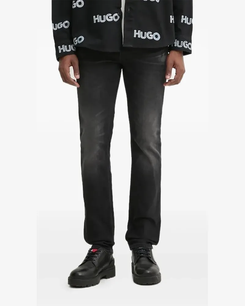 HUGO BOSS Ausgeblichene Jeans - Schwarz Schwarz