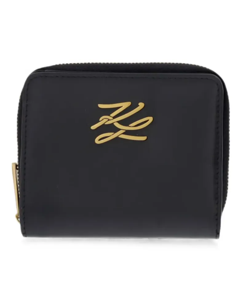 Karl Lagerfeld logo-plaque bifold wallet - Schwarz Schwarz