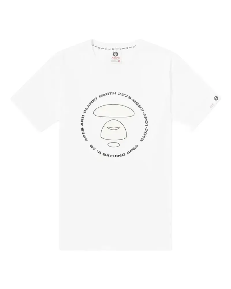 BAPE T-Shirt mit Logo - Weiß Weiß