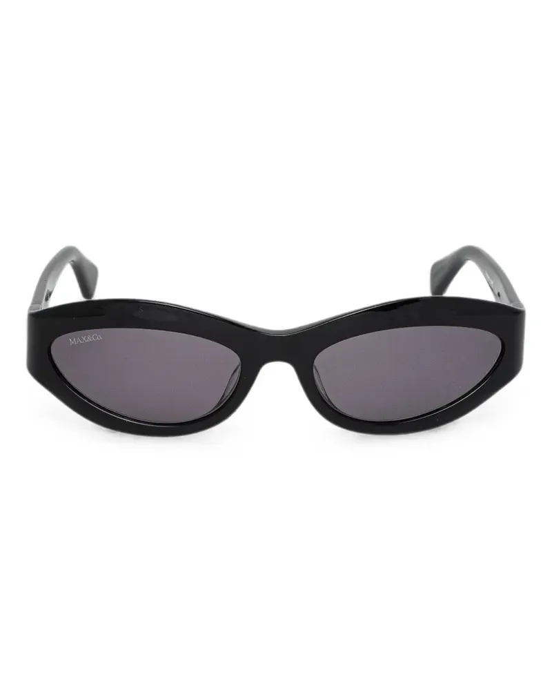 Oakley Sonnenbrille mit ovalem Gestell - Schwarz Schwarz