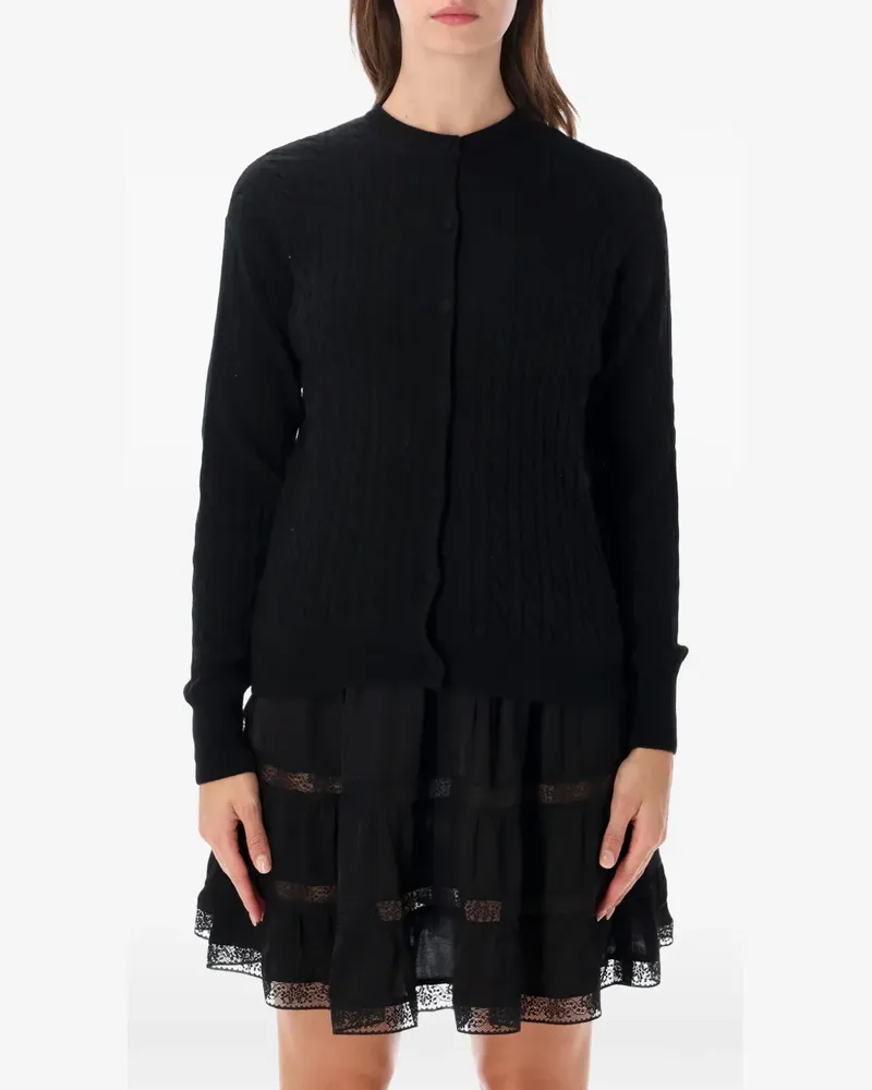 GIMAGUAS Rina Cardigan mit Zopfmuster - Schwarz Schwarz