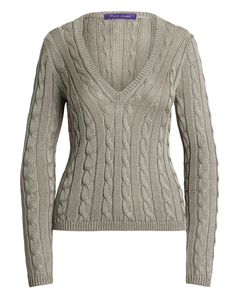 Ralph Lauren Pullover mit Zopfmuster - Grau Grau