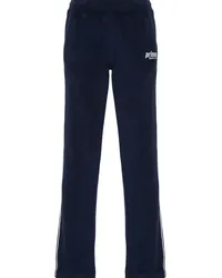 SPORTY & RICH Frottee-Hose mit Logo-Stickerei Blau