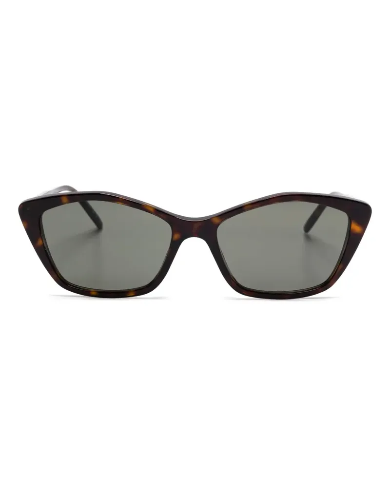 Saint Laurent Sonnenbrille mit geometrischem Gestell - Braun Braun