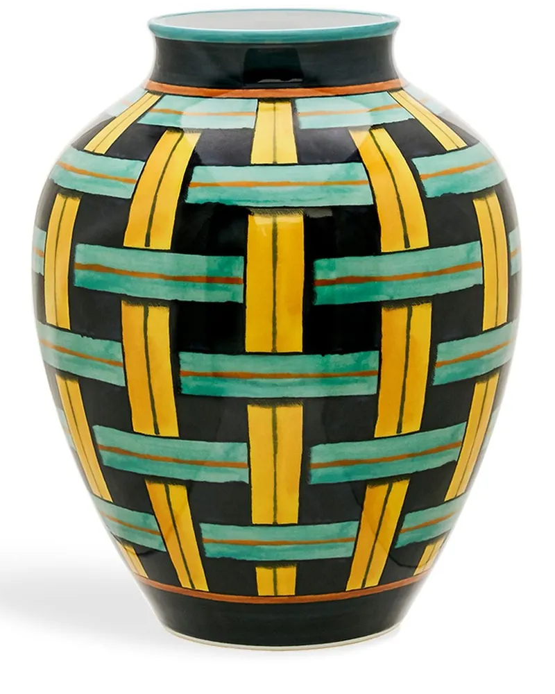 Ginori 1735 Gio Ponti Orcino' Vase, 29cm Schwarz