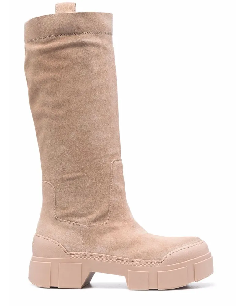 Vic Matié Stiefel aus Wildleder - Nude Nude