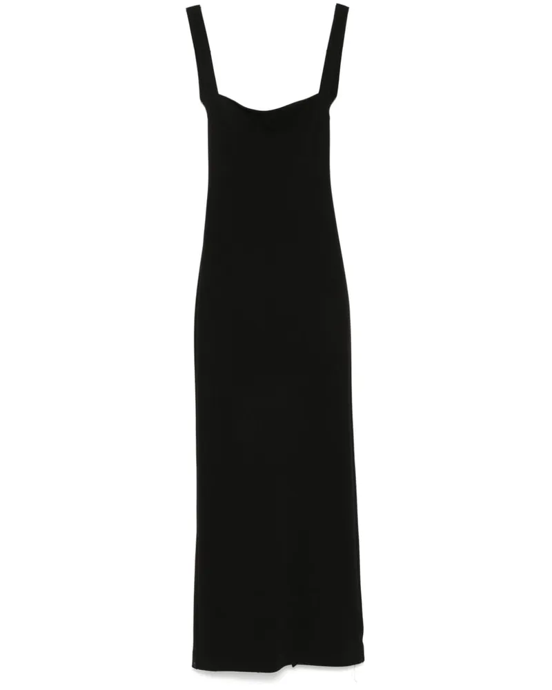 Blanca Maxikleid mit Krepp-Textur - Schwarz Schwarz