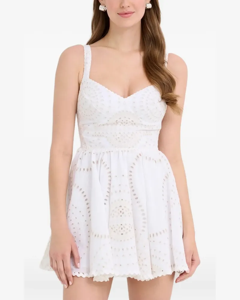 Charo Ruiz Birdie heart-neck mini dress - Weiß Weiß
