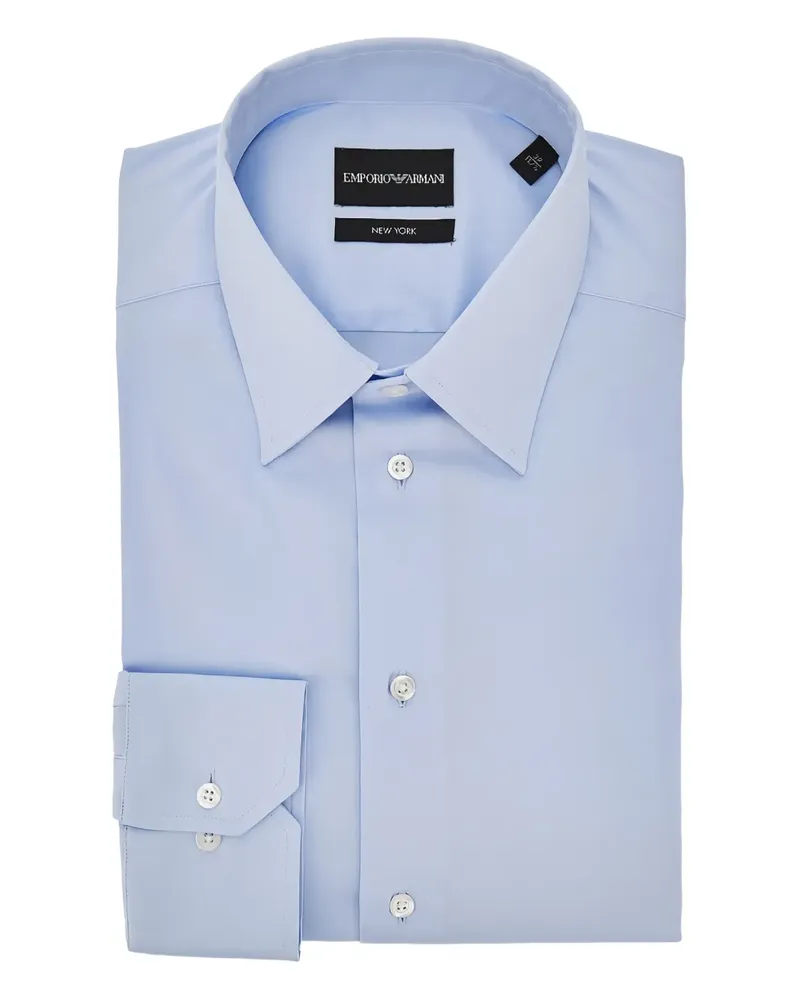Emporio Armani Geknöpftes New York Hemd - Blau Blau