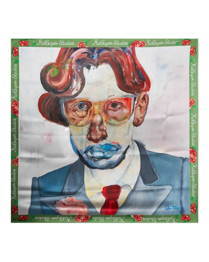 KidSuper Jack Seidenschal mit grafischem Print - Weiß Weiß