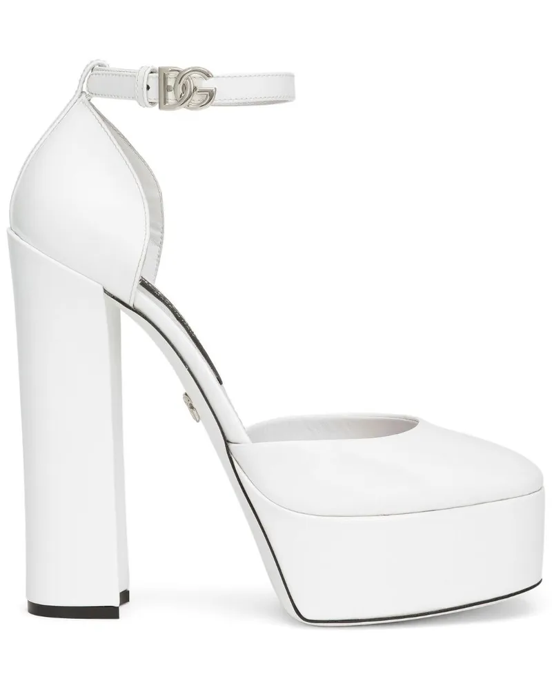 Dolce & Gabbana Pumps aus Lackleder 105mm - Weiß Weiß