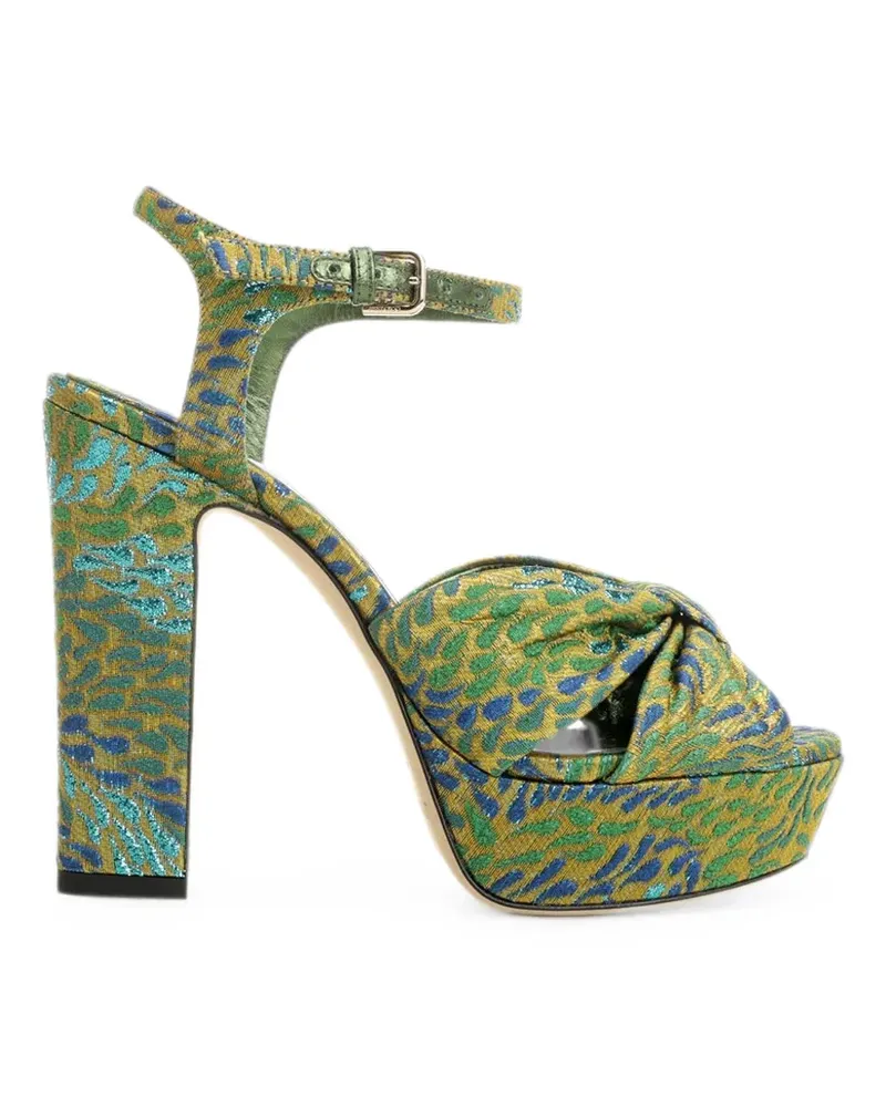 Jimmy Choo Heloise knotted platform sandals - Grün Grün