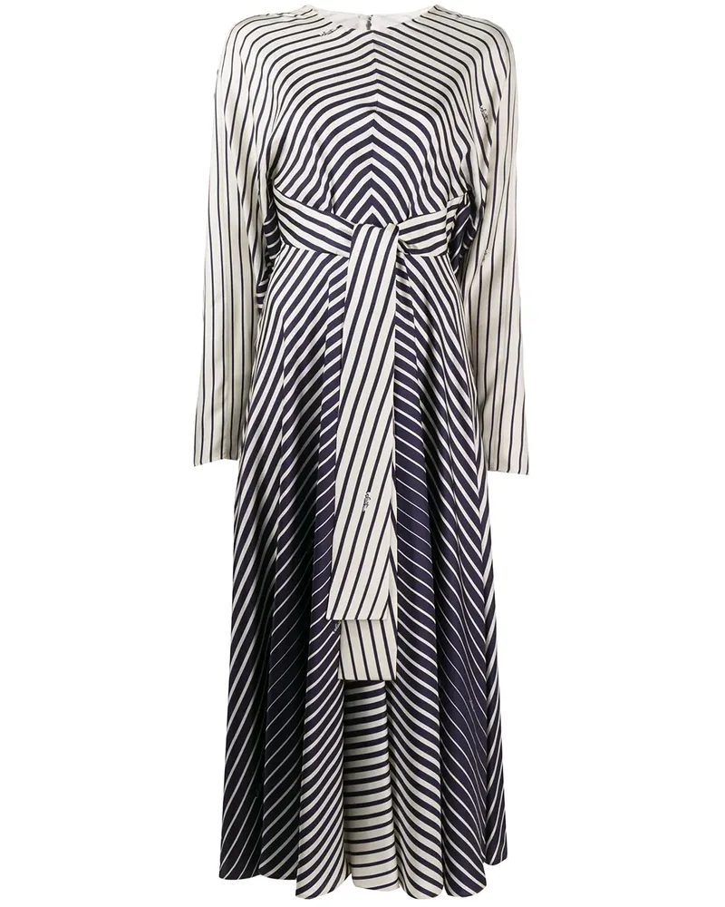 Valentino Garavani Gestreiftes Kleid - Nude Nude