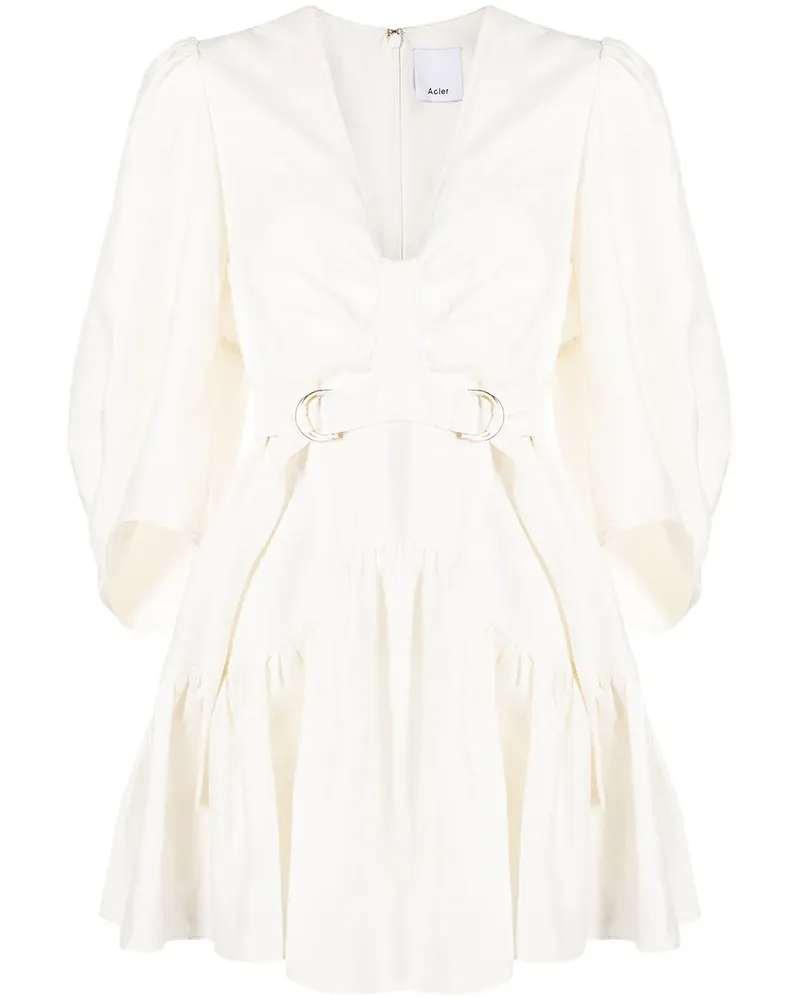 Acler Ausgestelltes Kleid - Weiß Weiß