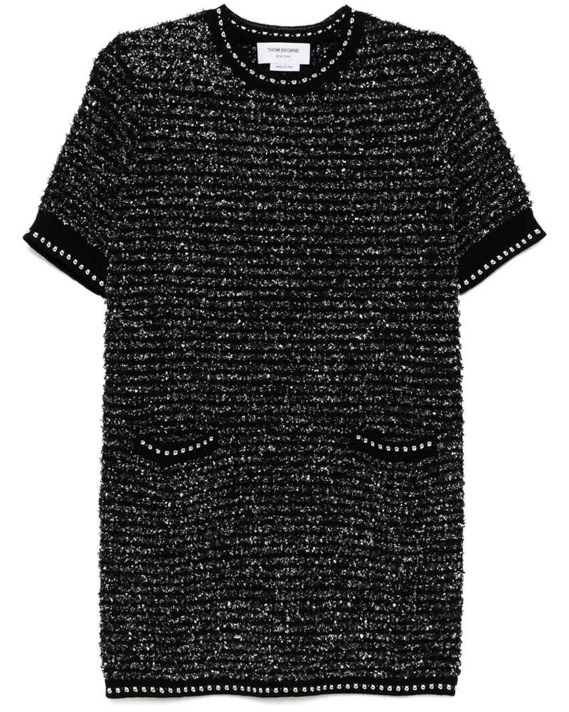 Thom Browne Minikleid aus Tweed - Schwarz Schwarz