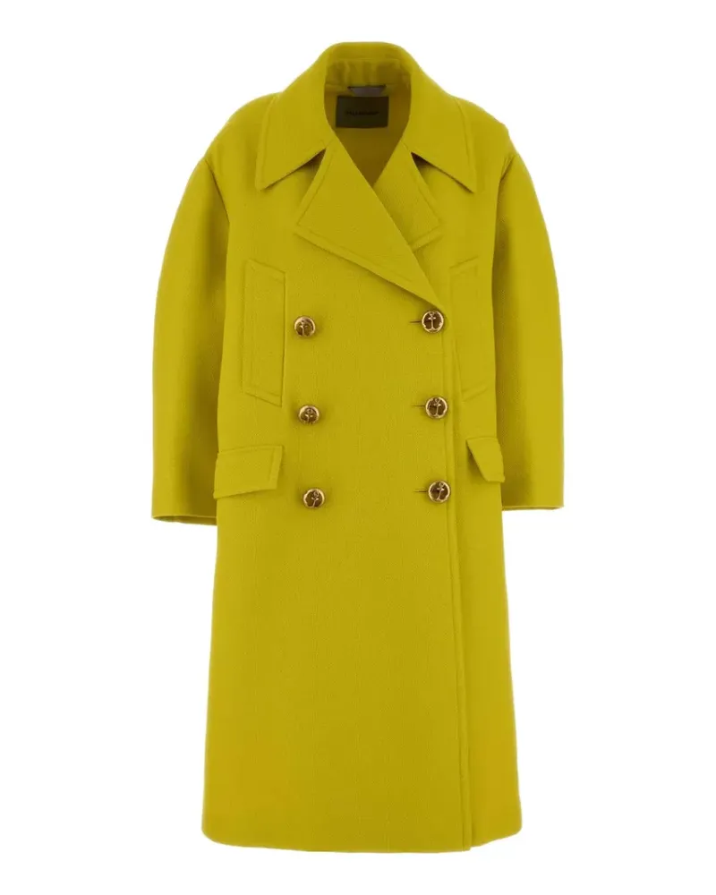 Balenciaga Doppelreihiger Mantel - Gelb Gelb