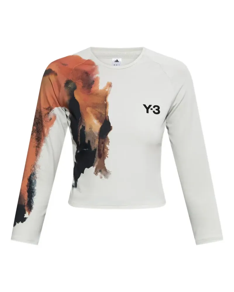 Y-3 T-Shirt mit Logo-Print - Nude Nude