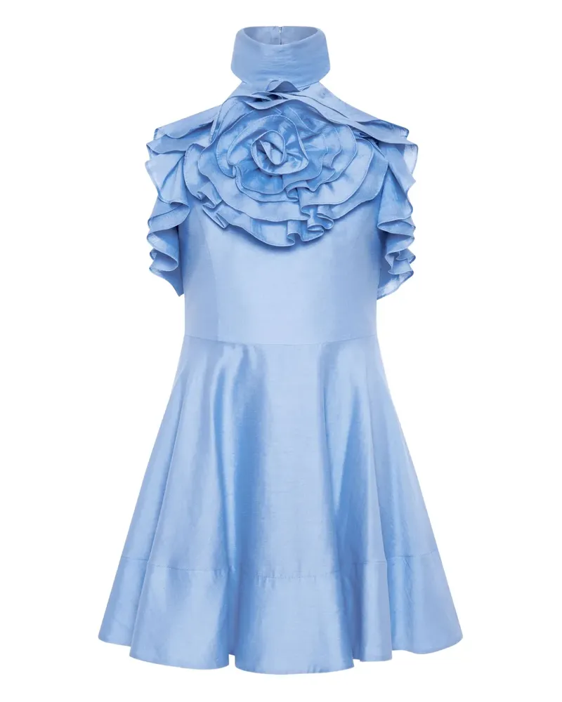 Rebecca Vallance Gerüschtes Pastéque Minikleid - Blau Blau