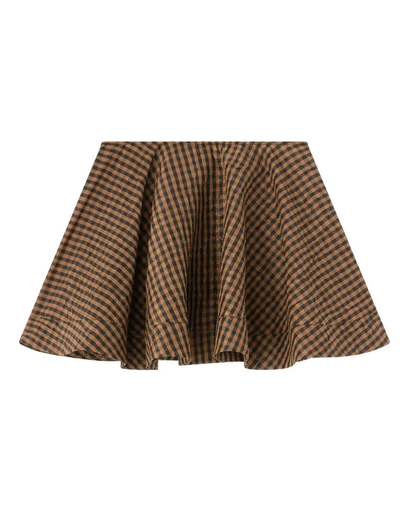 Ganni Rock mit Vichy-Karo - Braun Braun