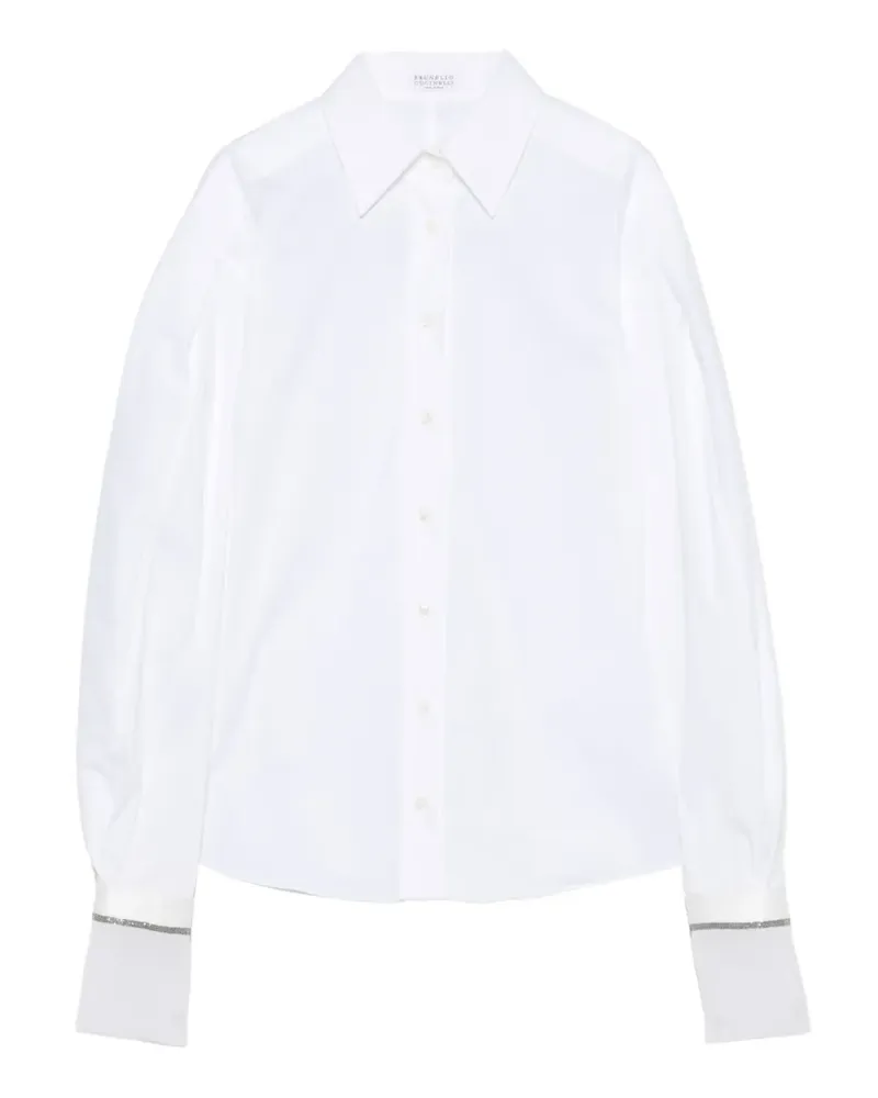 Brunello Cucinelli Hemd mit Puffärmeln - Weiß Weiß