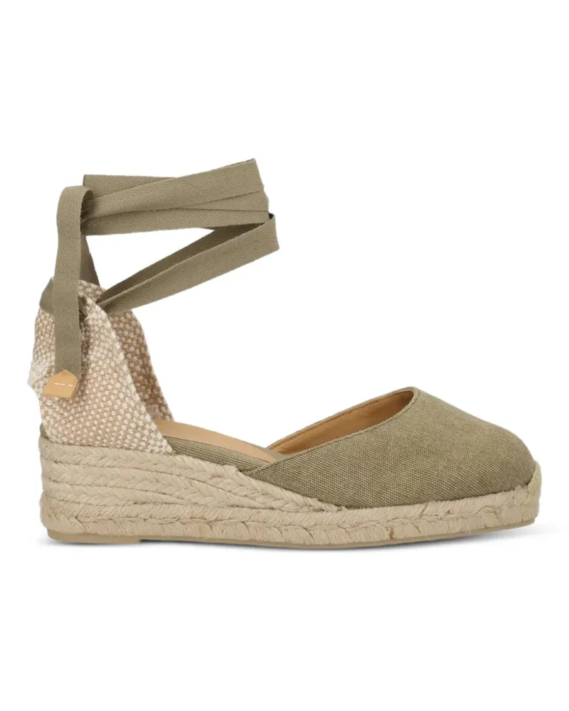 Castañer tie-fastening wedge espadrilles - Grün Grün