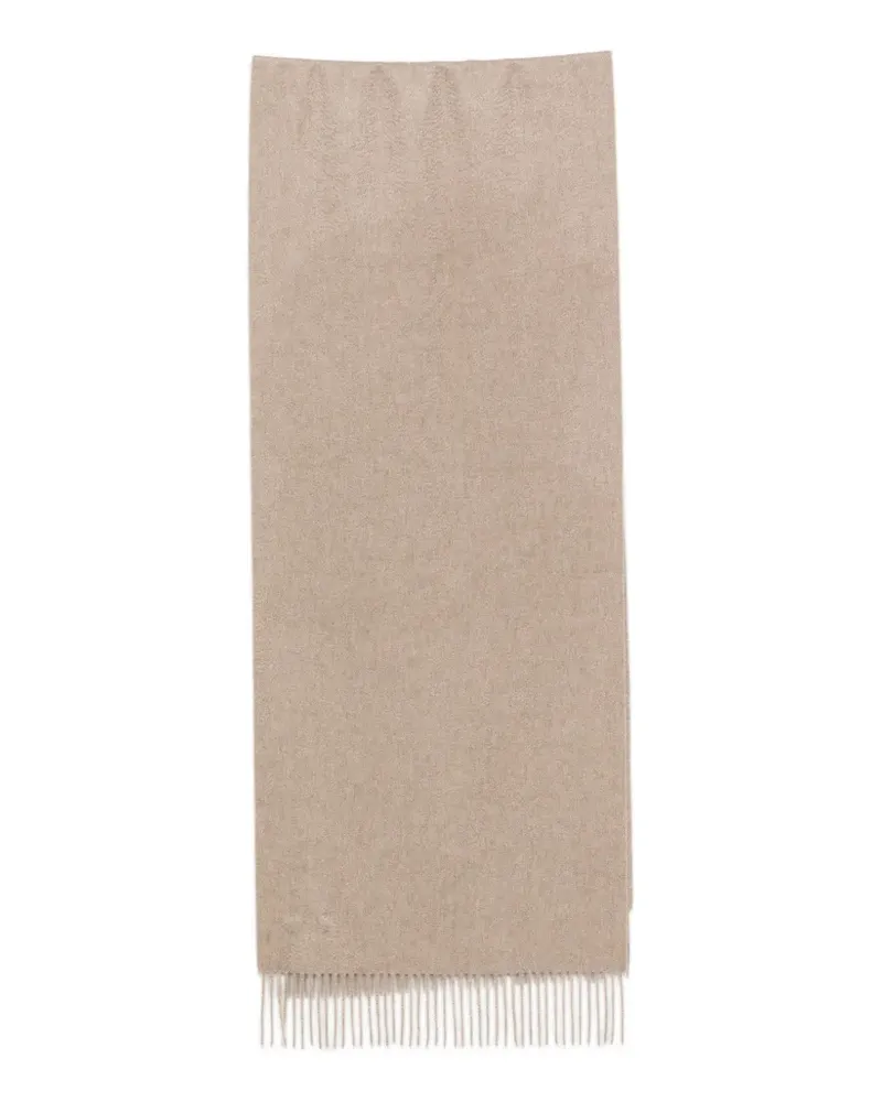 Ermenegildo Zegna fringed-hem scarf - Nude Nude