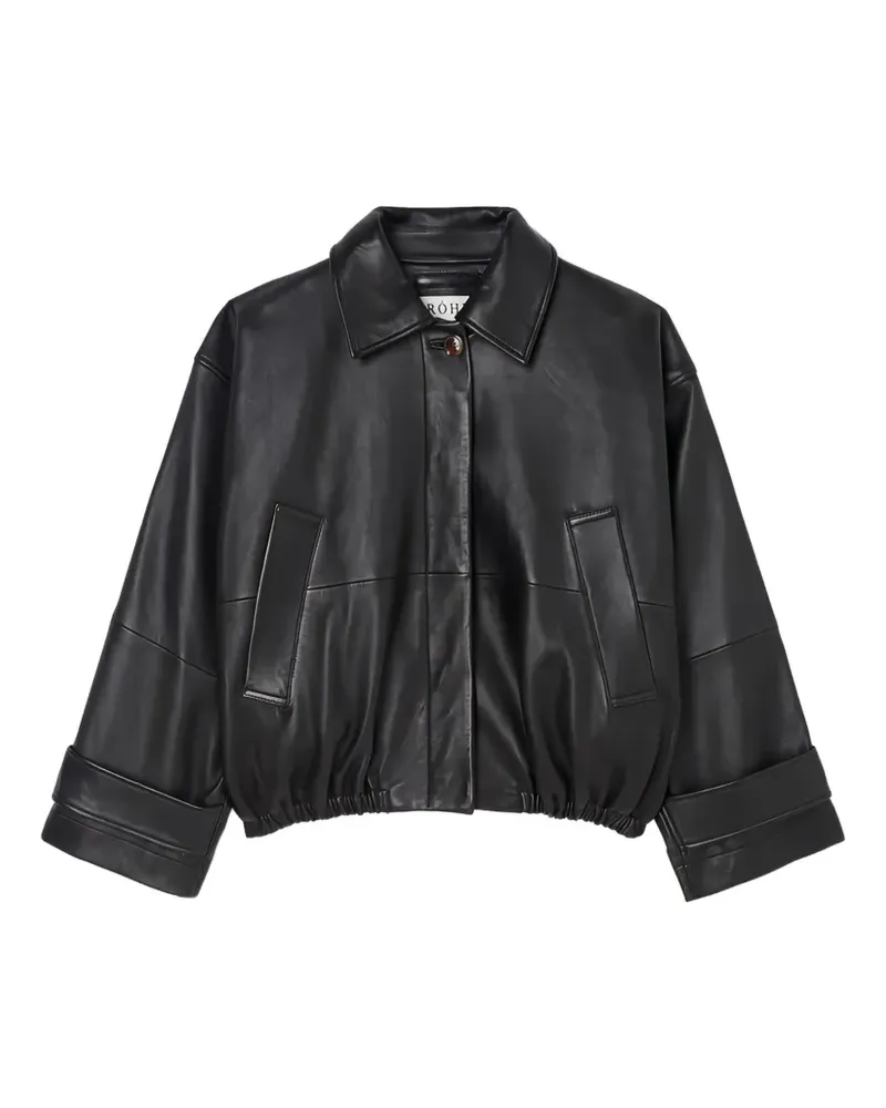Róhe leather blouson jacket - Schwarz Schwarz