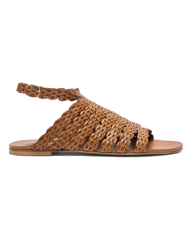 Casadei Gewebte Sandalen mit Schnalle - Braun Braun