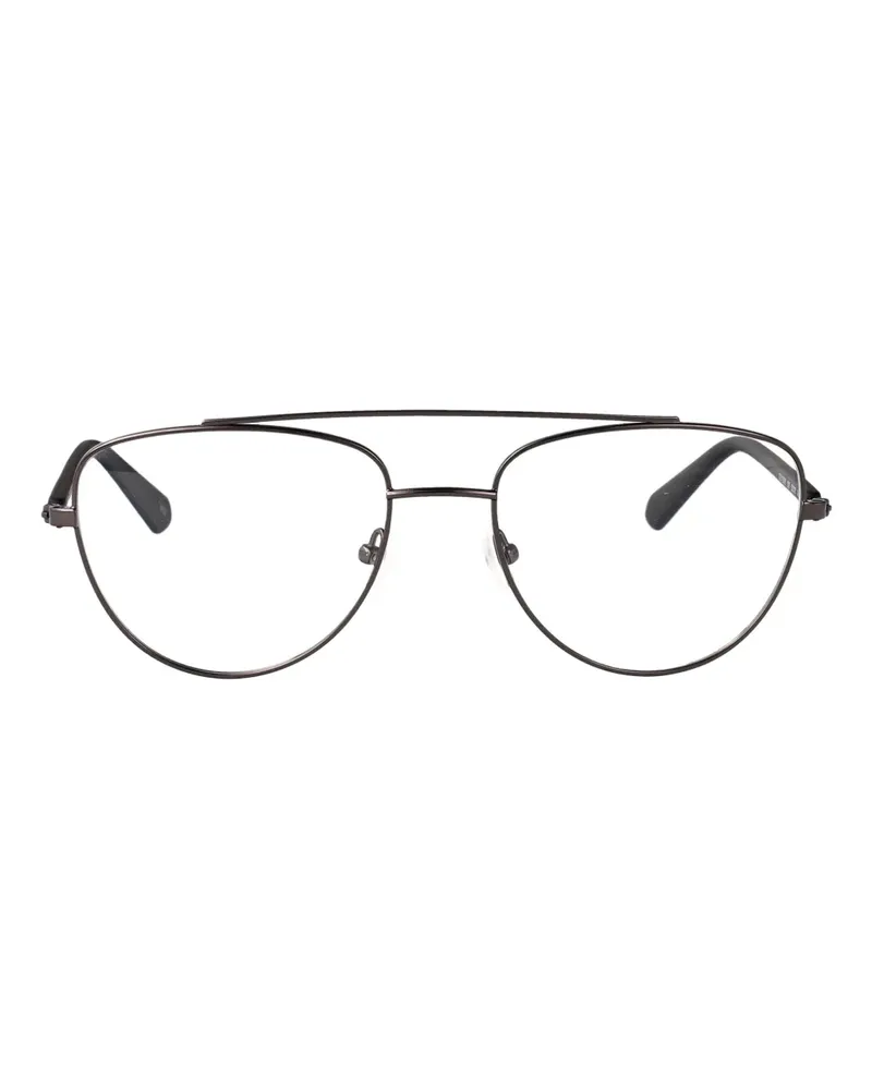 Calvin Klein Pilotenbrille im Metallic-Look - Grau Grau