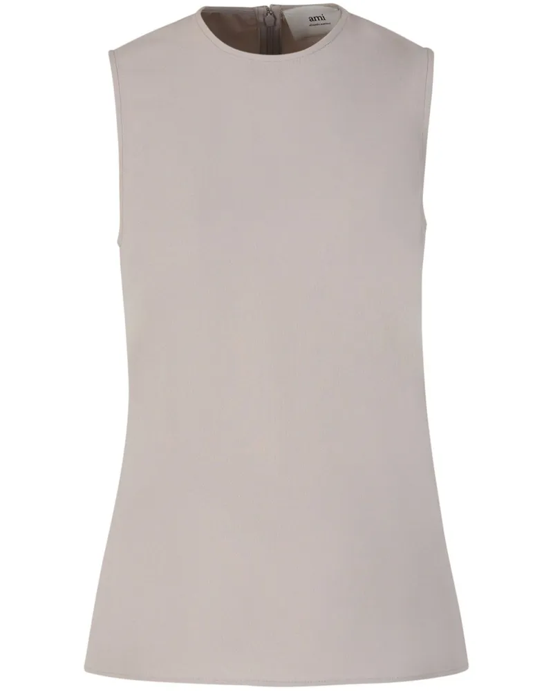 AMI Paris Krepp-Tanktop - Nude Nude