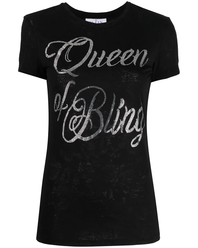 Philipp Plein Queen of Bling T-Shirt - Schwarz Schwarz