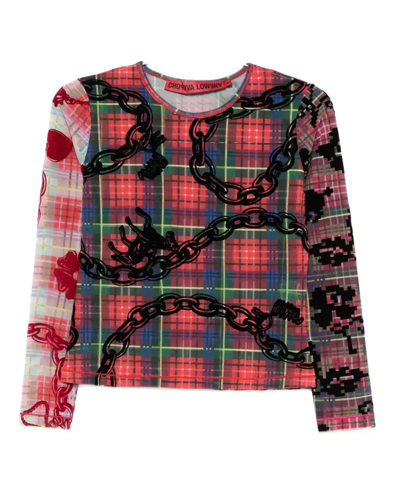 CHOPOVA LOWENA Lady Chain mesh top - Rot Rot