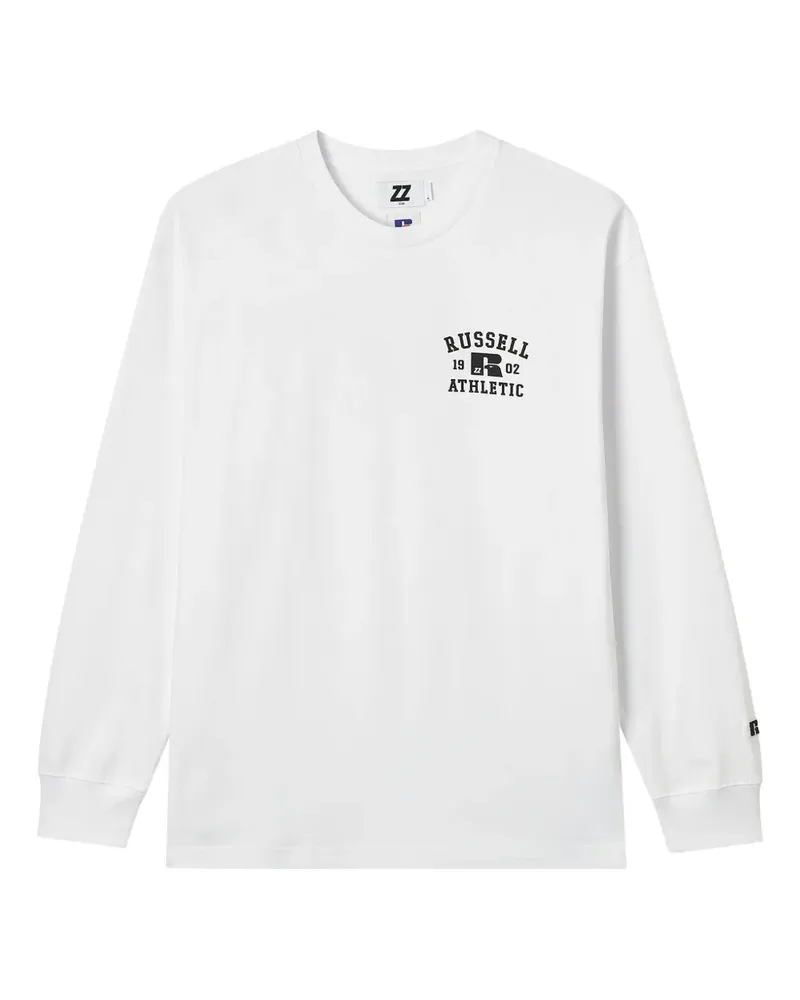 Izzue Langarmshirt aus Baumwolle - Weiß Weiß
