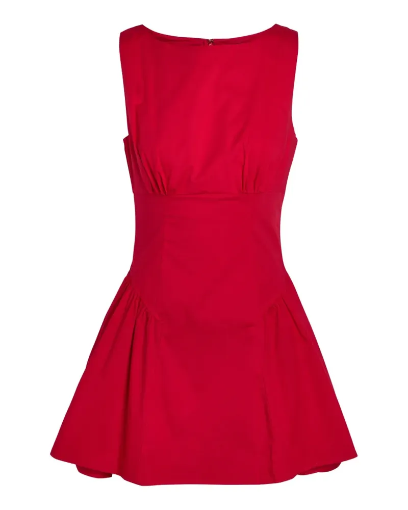 STAUD Gerafftes Gewn Minikleid - Rot Rot