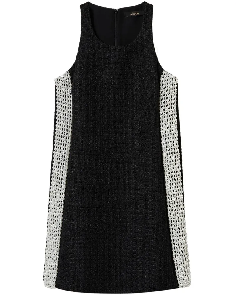 Twin-Set Kleid mit Perlen - Schwarz Schwarz